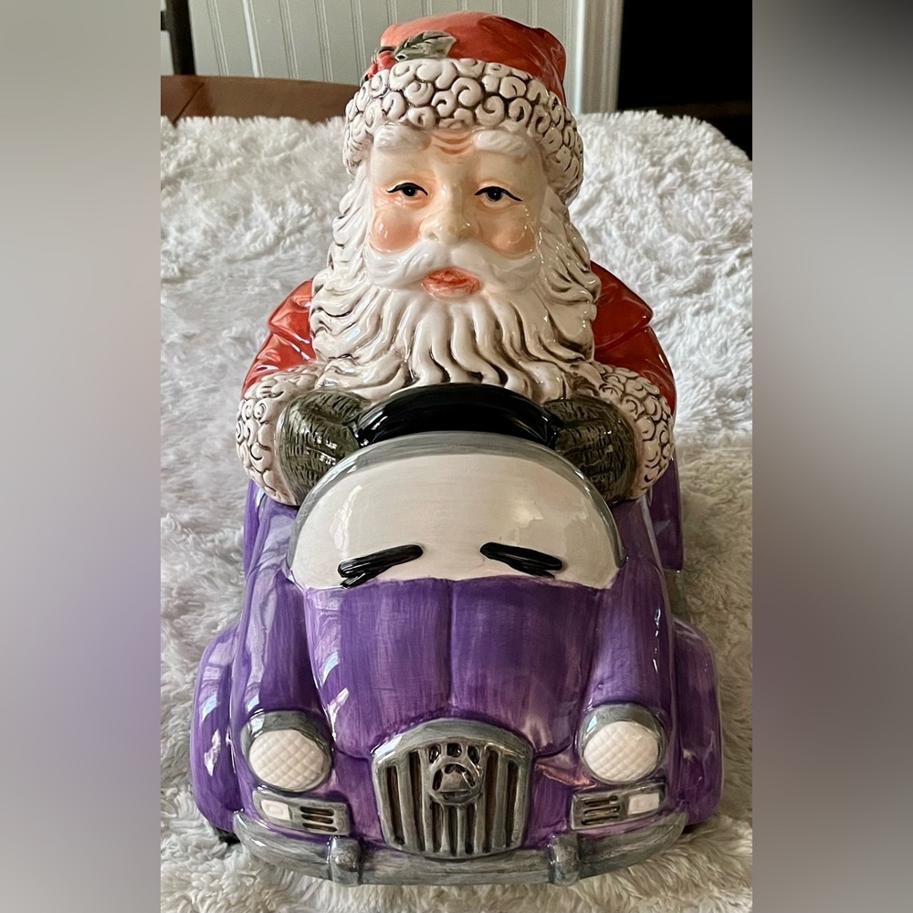 Vintage DesignPac Santa Driving Ho Ho Ho Car Cookie Jar